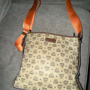 MCM Brown and Orange Men's Messenger Bag